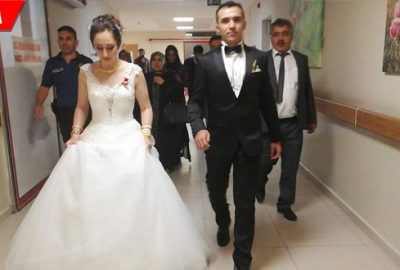 Vefalı çift, düğün sonrası soluğu hastanede aldı