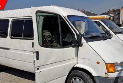 Minibüs hırsızı suçüstü yakalandı
