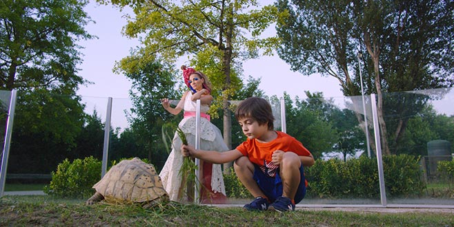 Oğluyla aynı filmde