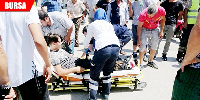 Motosikletli çocuk yaralandı