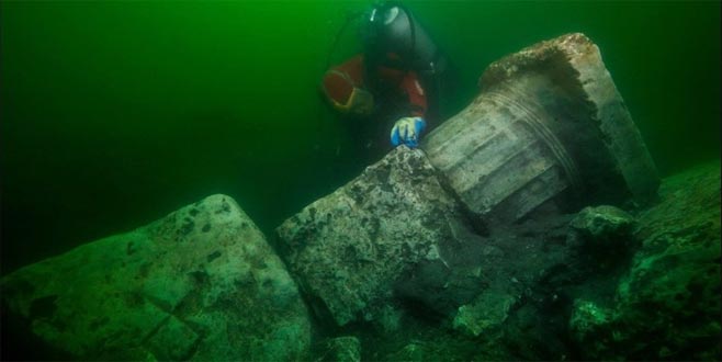 Mısır’daki batık şehirde tapınak bulundu Mısır’daki batık şehirde tapınak bulundu