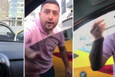Taksici aracın yolunu kesip tehditler savurdu
