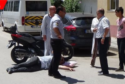 Motosiklet sürücüsüne yastıklı müdahale