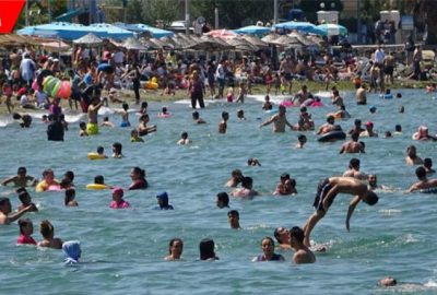 Sıcaktan bunalan Bursalılar denize akın etti