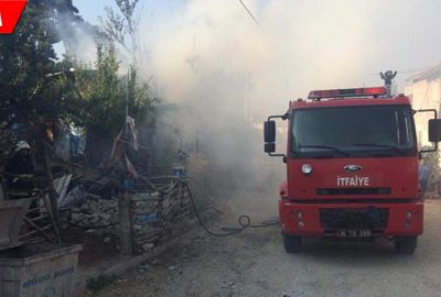 Bahçedeki yangın korkuttu