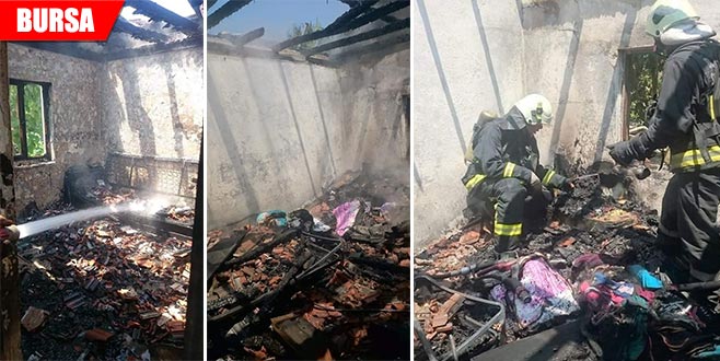 Evleri küle döndü, mahalleli seferber oldu