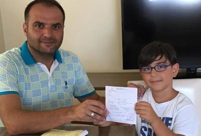 11 yaşındaki Yılmaz’dan örnek davranış