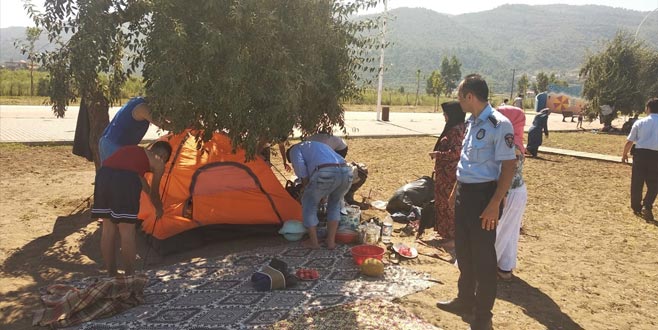 Sahilde çadır operasyonu