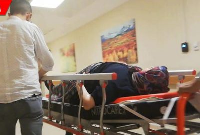 Römorktan düşen kadın yaralandı