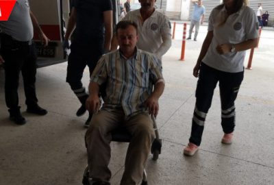 Yangını söndürmeye yardım ederken hastanelik oldular