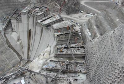 Yusufeli Barajı hızla yükseliyor