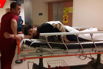 Kesim makinesi işçiyi sırtından yaraladı