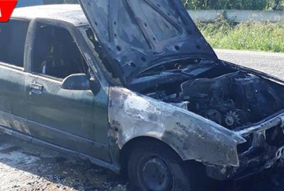 Seyir halindeyken alev aldı