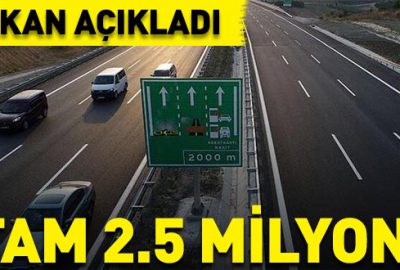 İstanbul-İzmir otoyolundan 26 günde 2,5 milyon araç geçti