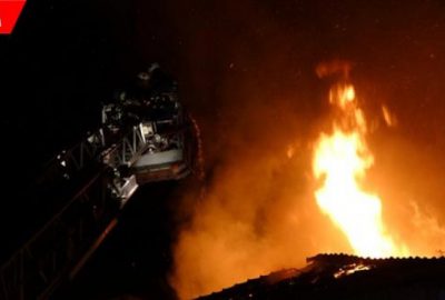 500 aracın bulunduğu otoparkın deposunda korkutan yangın