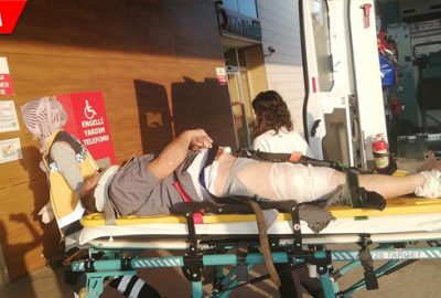 TIR bisiklete çarptı: 1 ağır yaralı