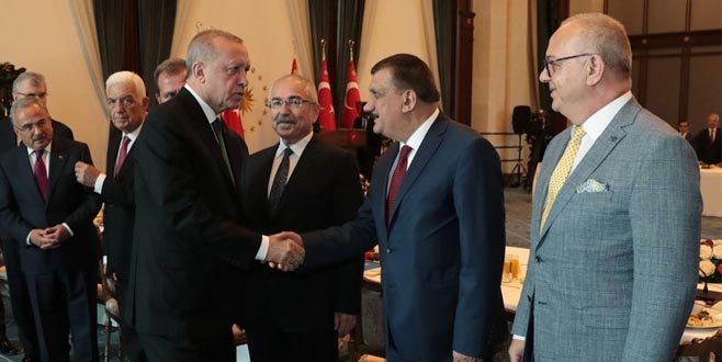 Cumhurbaşkanı Erdoğan ile görüşen belediye başkanlarından açıklama
