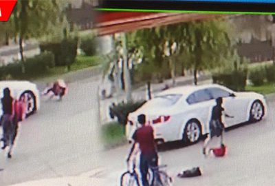 Yaya geçidinde otomobilin çarptığı küçük kız yaralandı