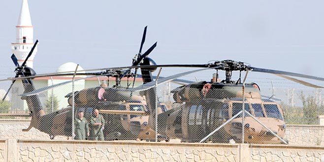 Akçakale’de zırhlı araç ve helikopter hareketliliği