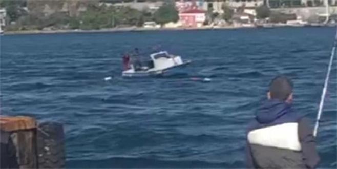 Kaçak midye avlayan tekne battı