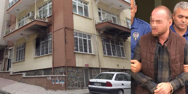 Ayrı yaşadığı eşinin kaldığı evi ateşe verdi Ayrı yaşadığı eşinin kaldığı evi ateşe verdi