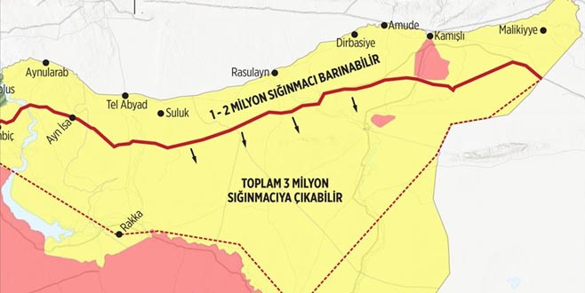 Türkiye 3 milyon Suriyeli için güvenli bölge önerdi