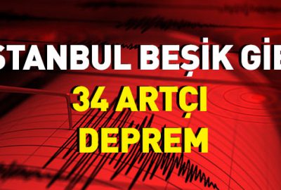 İstanbul beşik gibi: 34 artçı deprem