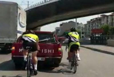 Bursa’da tehlikeli yolculuk