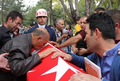 Şehit askere son görev