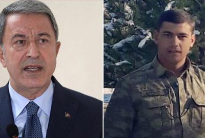 Bakan Akar’dan şehit için başsağlığı mesajı