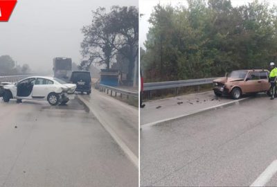 Yağmurla gelen zincirleme kaza: 3 yaralı