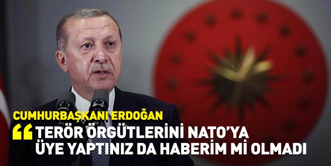 Cumhurbaşkanı Erdoğan: Terör örgütünü NATO’ya üye mi yaptınız?