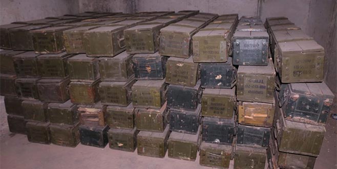 Teröristlere ait mühimmat bulundu Teröristlere ait mühimmat bulundu