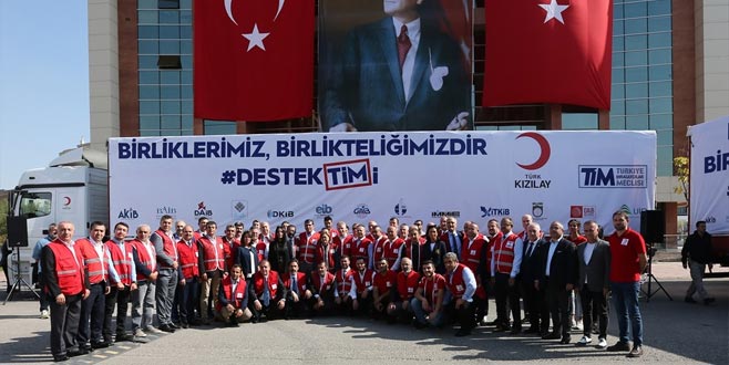 TİM’de sınıra 35 TIR’lık yardım