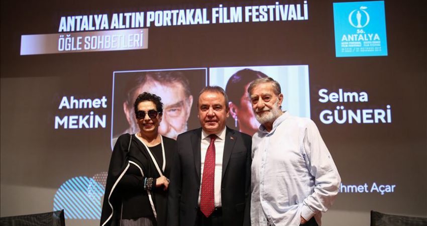 56. Antalya Altın Portakal Film Festivali Festivalde "Onur Ödülü" alan sanatçılar Selma Güneri ve Ahmet Mekin