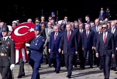 Anıtkabir’de 29 Ekim Cumhuriyet Bayramı töreni