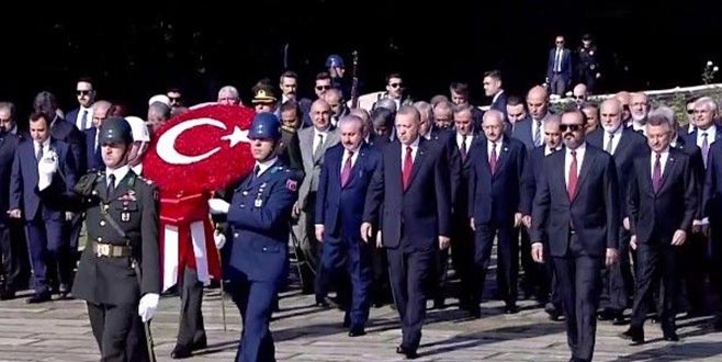 Anıtkabir’de 29 Ekim Cumhuriyet Bayramı töreni