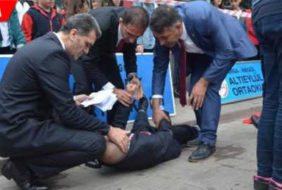 Cumhuriyet Bayramı töreninde fenalaştı