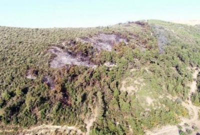 Yürekler ağza gelmişti! Son hali havadan görüntülendi