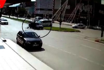 40 metre sürüklendi: O anlar kamerada