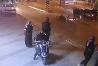 Kazadan sonra darp etti! O anlar kamerada…