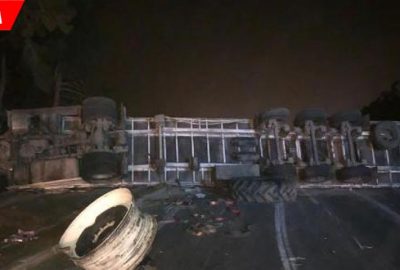 Korkunç kaza! Yol trafiğe kapandı…