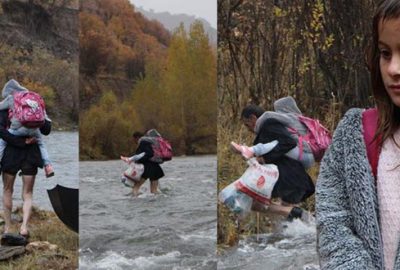 Dağları aşıp sulardan geçiyor! Çocukları okusun diye…