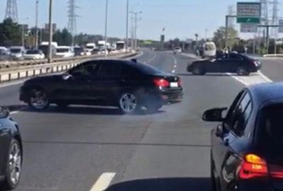 Otoyolu kapatıp ‘drift’ yapan 5 sürücü gözaltına alındı
