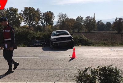 Virajı alamayınca takla attı: 1 yaralı