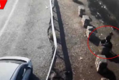 50 metrelik uçurumdan atladı! İşte o görüntüler…