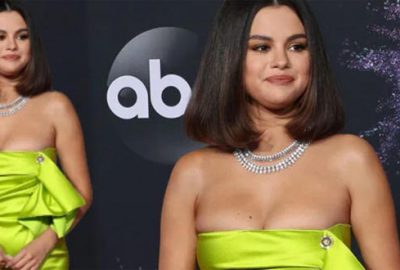 Fıstık yeşili elbisesi olay oldu!