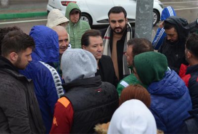 Başkan karşıladı