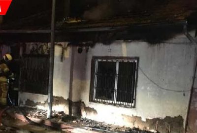 Soba devrildi, ev kül oldu