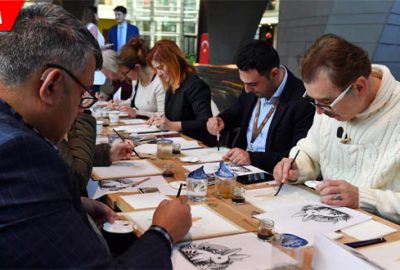 Türk Kahvesi Günü’nde kahve ile resim çizdiler